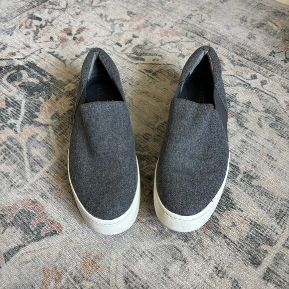 Vince Jacey Slip-On Sneakers Gray Wool Chunky Sole Women's 10 - Picture 1 of 7